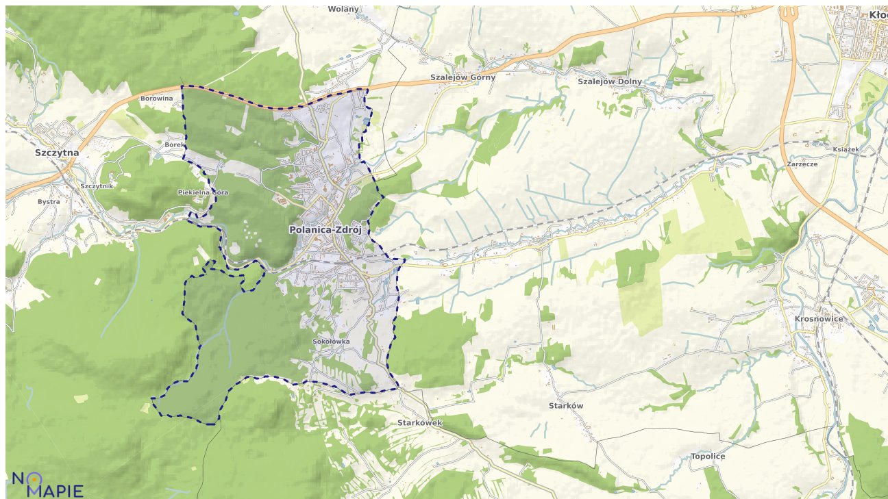 Mapa obszarów ochrony przyrody Polanicy-Zdroju